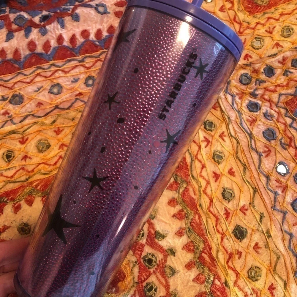 NWT Black Cat Purple Starbucks Tumbler